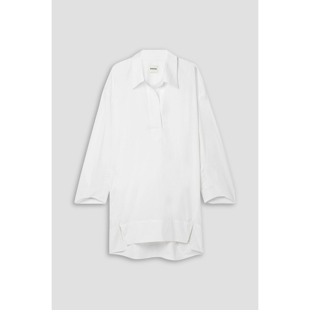 Khaite Kal Dress White Poplin Cotton Mini Shirt Dress 2 - Picture 8 of 8